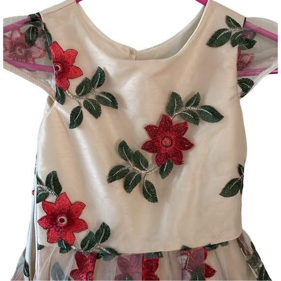 Fiiveloaves Twofish Embroidered Poinserra Girls Dress Size 10 - Picture 3 of 8
